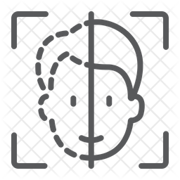 256x256 Face Id Icon Icon Of Line Style