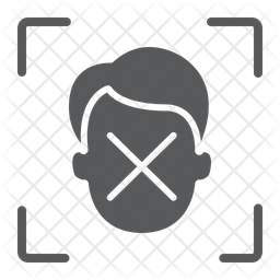 256x256 Face Id Icon Of Glyph Style