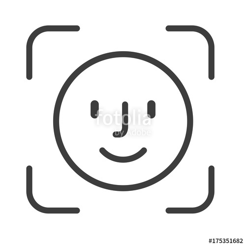 500x500 Face Id Icon Vector Illustration Stock Image And Royalty Free