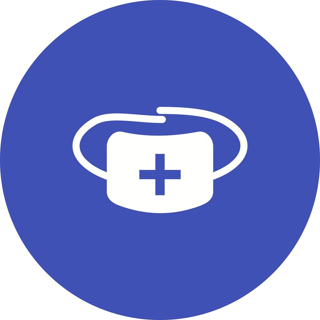 1024x1024 Surgeon's Face Mask Flat Round Icon