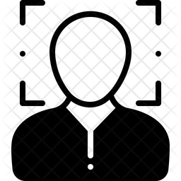 256x256 Face Recognition Icon Of Glyph Style