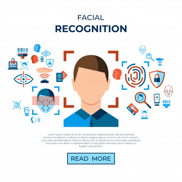 626x626 Facial Recognition Icons Collection Vector Premium Download