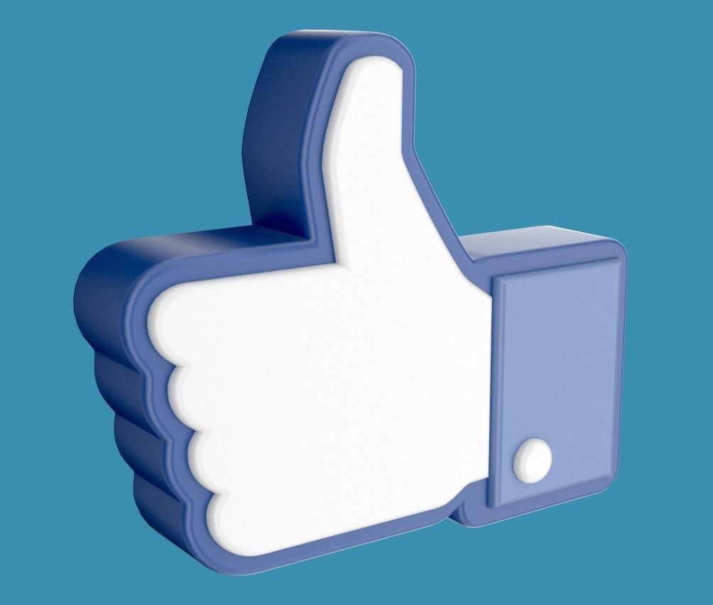 1004x852 Facebook Like Thumb Up Hand Icon Pictogram Cgtrader