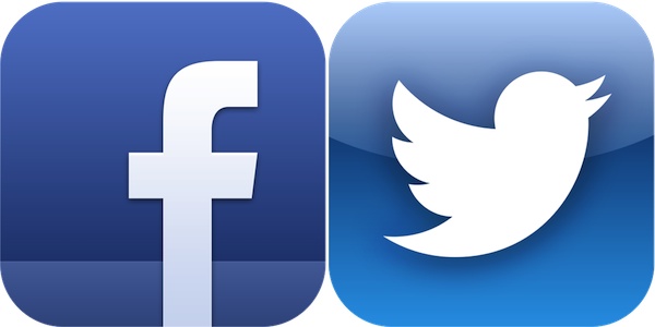 Facebook And Twitter Icon 600x300 Facebook And Twitter Icon