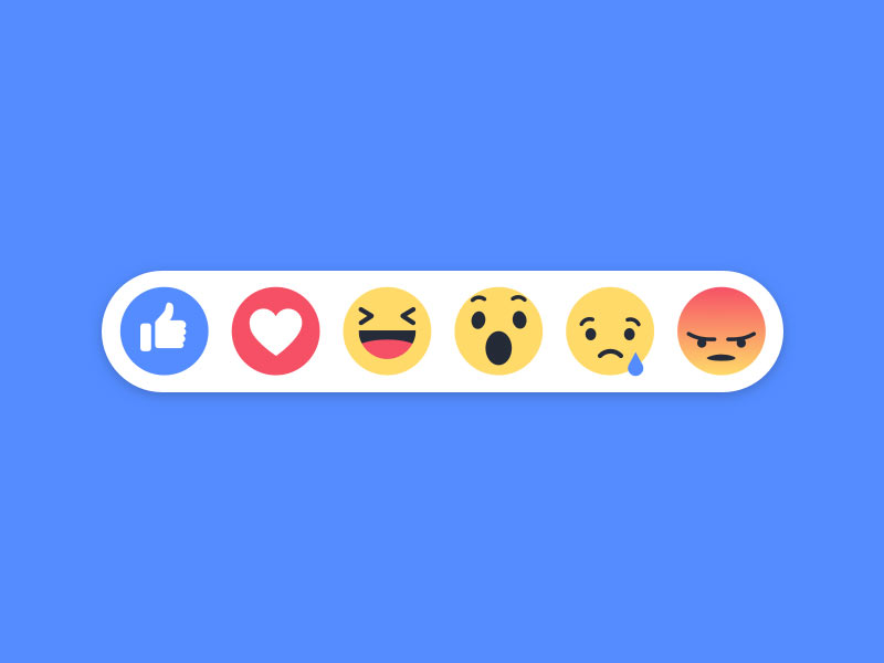 800x600 Facebook Reactions Sketch Freebie