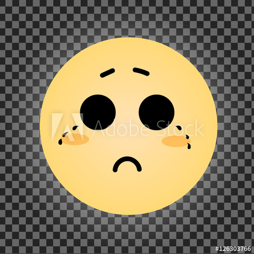 500x500 Vector Yellow Circle Icon Sad Face Flat Style Facebook Sad