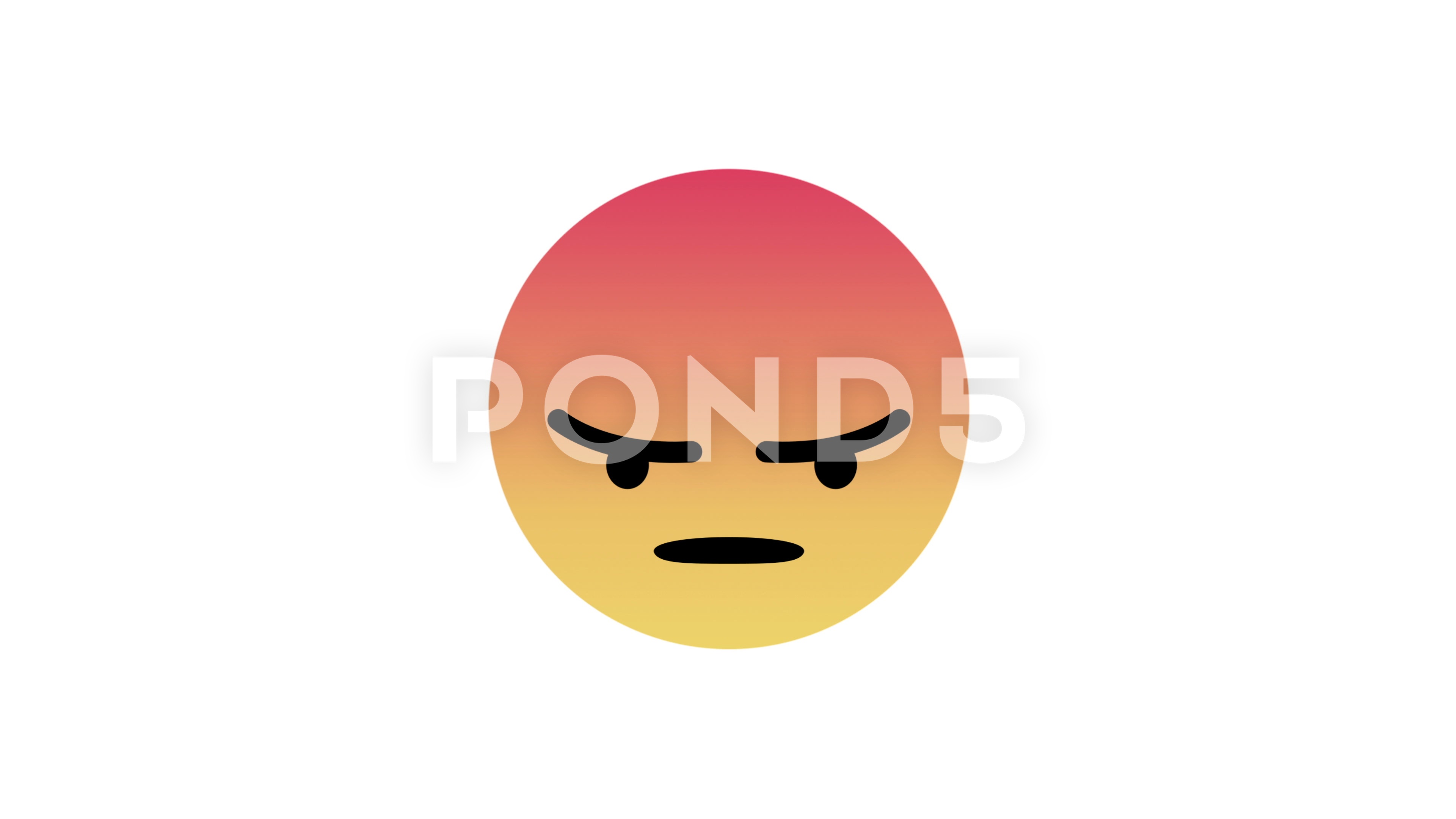 3840x2160 Angry Emoticon Facebook Reactions Icon Loop Video