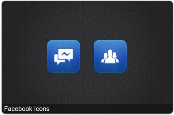 600x398 Fresh Blue Facebook App Messenger Icons Set