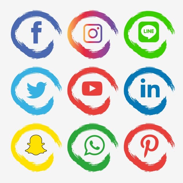 640x640 Social Media Icons Set Logo Vector Illustrator, Social, Media