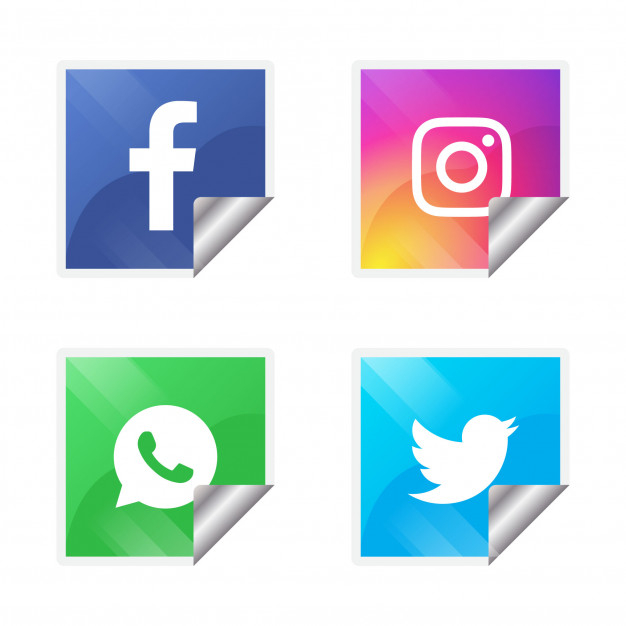 626x626 Four Popular Social Media Icons