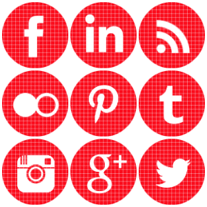 300x300 Free Round Red Check Gingham Facebook Icon Archives