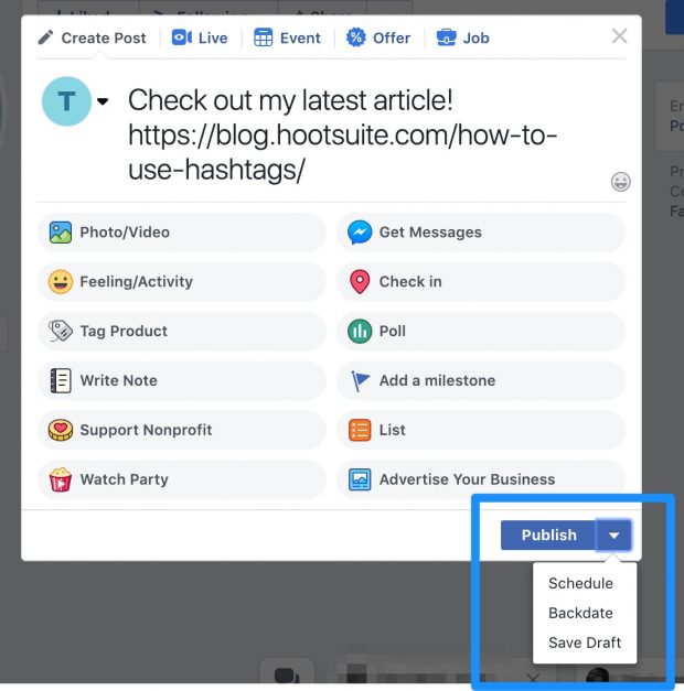 620x627 How To Schedule Facebook Posts A Quick And Simple Guide