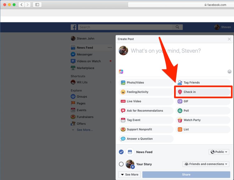 750x579 How To Check In On Facebook From A Desktop Or Mobile Device