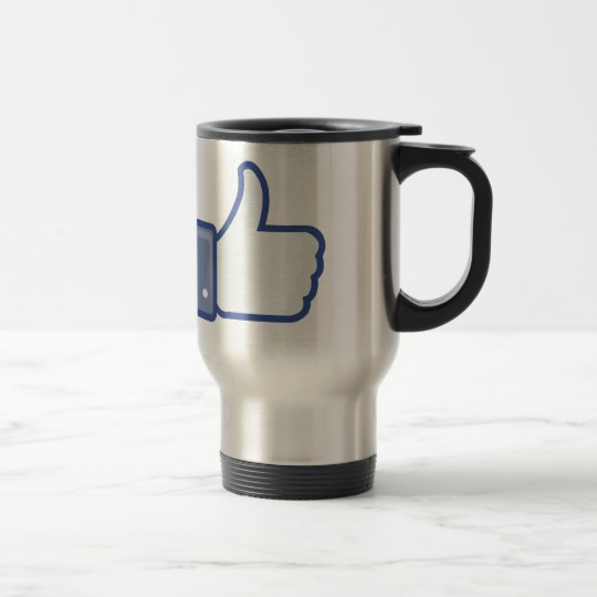 540x540 Facebook Like Thumb Up Icon Graphic Travel Mug