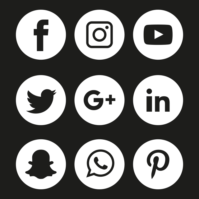 640x640 Social Media Icons Set, Social, Media, Icon Png And Vector