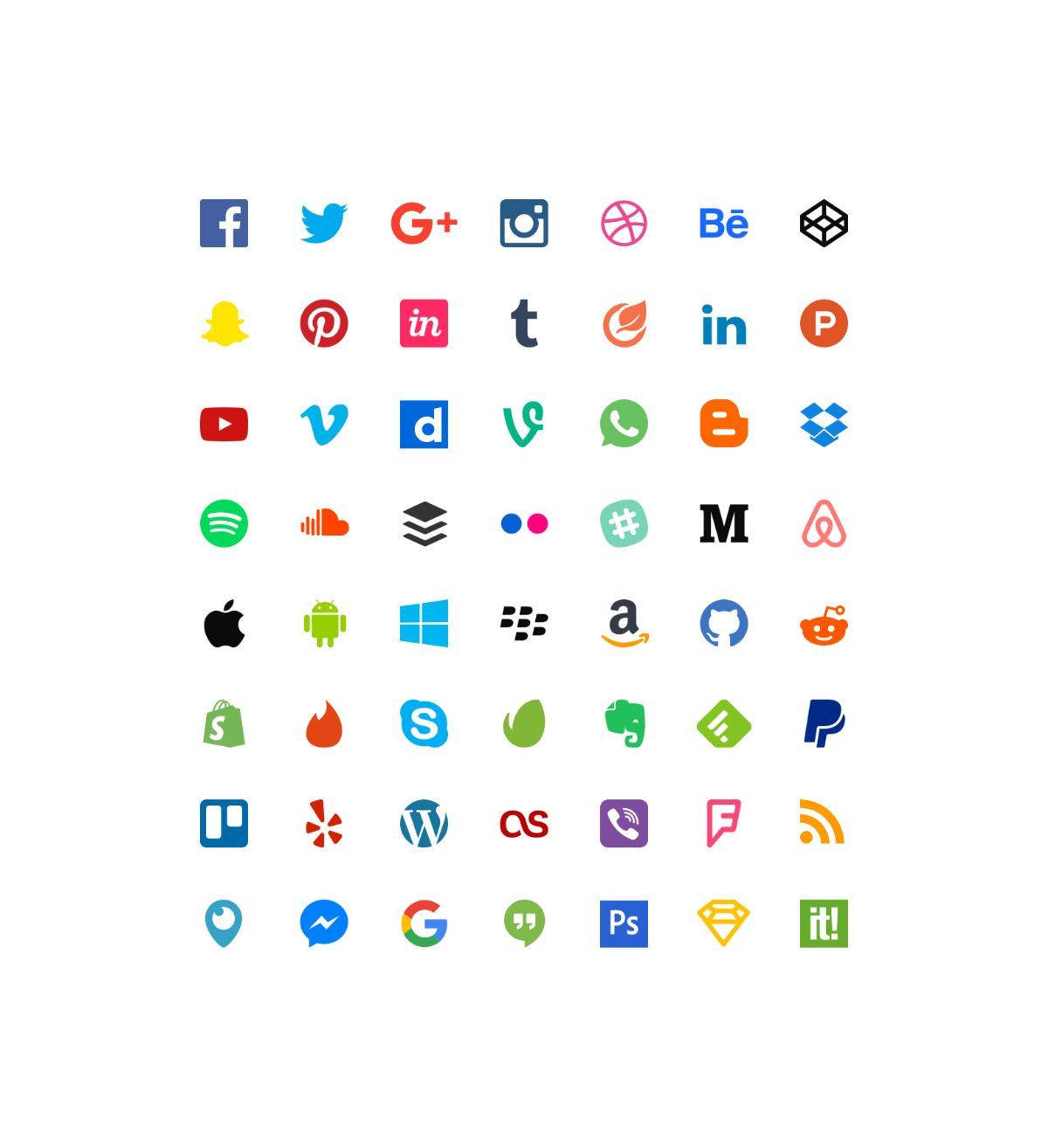 1200x1314 Free Flat Social Media Icons Icons Social Media Icons