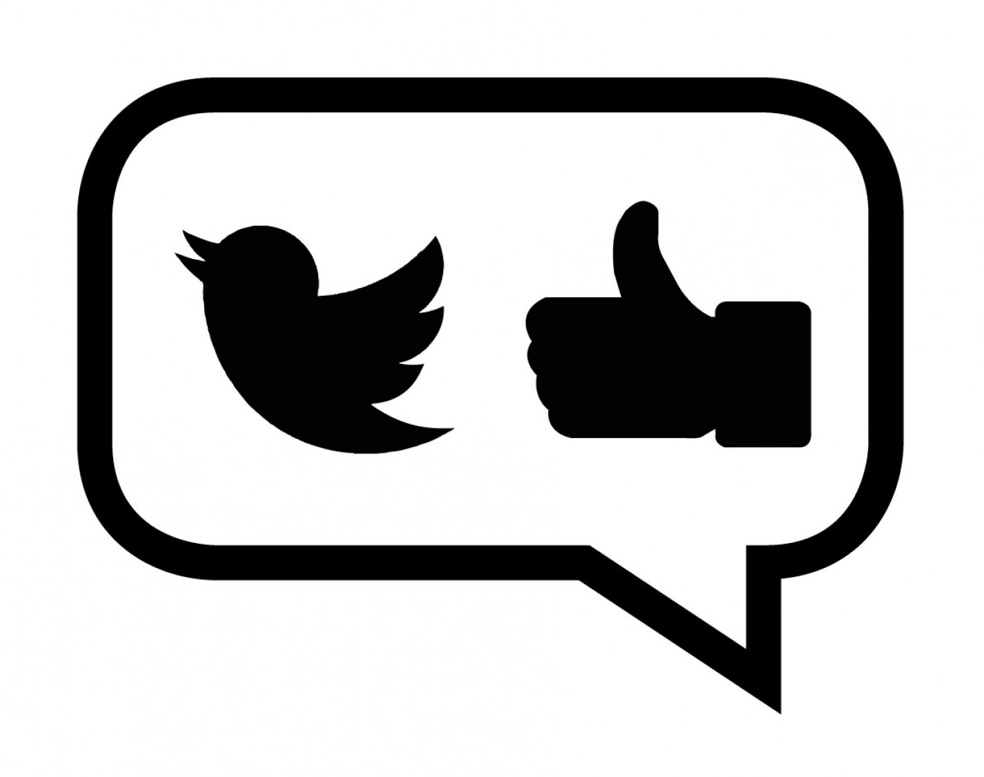 1417x1119 Like Us On Facebook Vector Black And White Studiogrfx