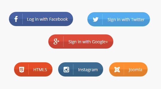 540x300 Bootstrap Social Icons Pure Css Icons And Buttons Azmind