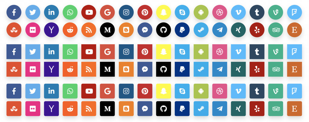1024x405 Social Media Share Buttons With Font Awesome, Css, And Bootstrap