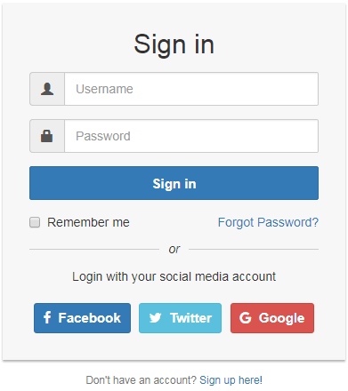 391x440 Bootstrap Login Form Examples
