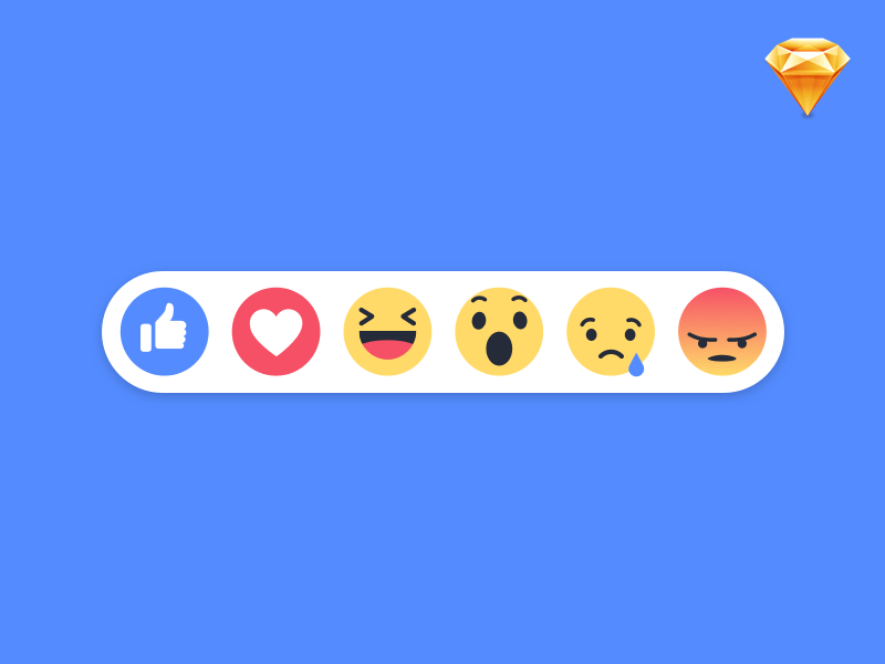 800x600 New Facebook Reactions Icons Freebie