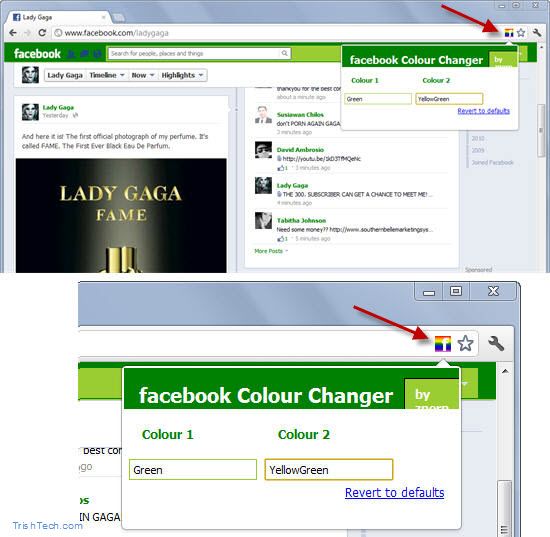 550x537 How To Customize Facebook Colors In Google Chrome