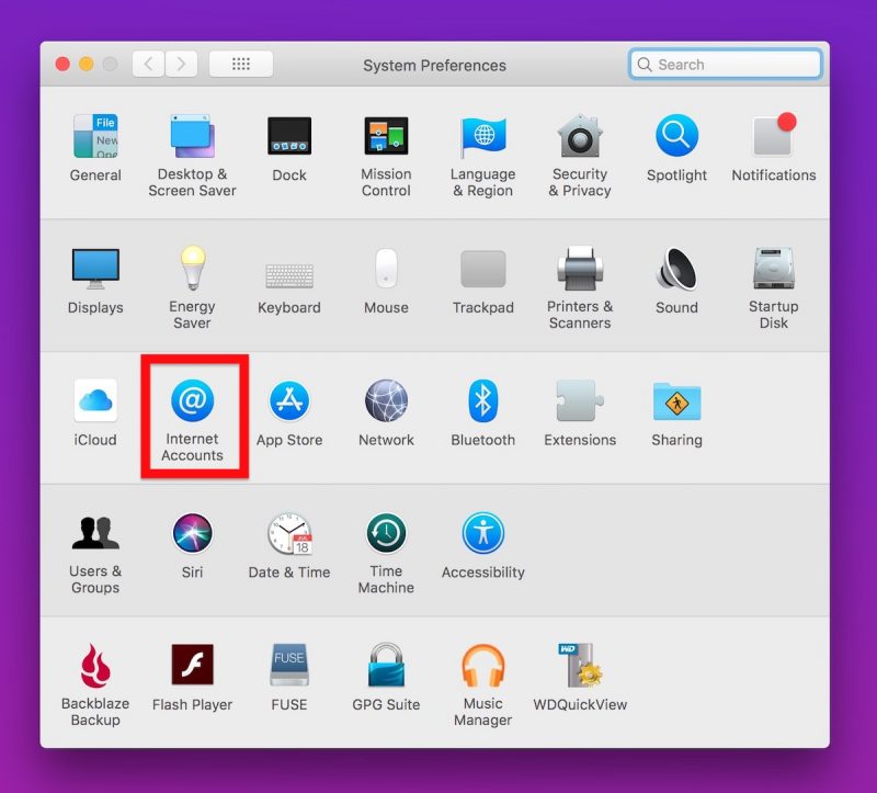 800x723 How To Remove Third Party Accounts Like Facebook From Your Mac