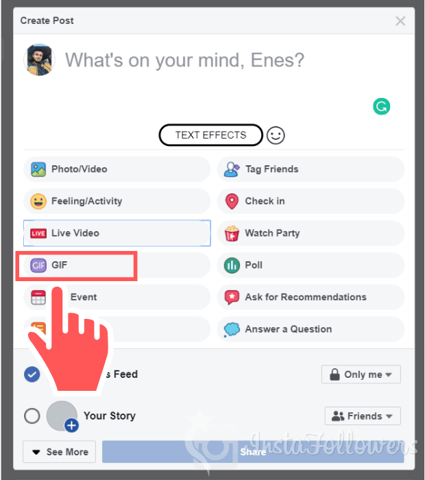 620x700 How To Post A Gif On Facebook
