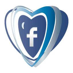 256x256 Facebook Icons, Free Icons In Heart Social Icons