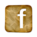 128x128 Facebook, Gold Icon