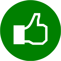 256x256 Green Facebook Like Icon