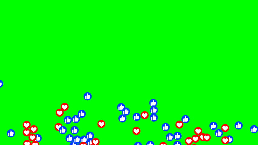 852x480 Social Love Heart Icon Symbol Stock Footage Video