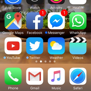 350x350 Blue Dot Next To App Icon Name On Iphone Home Screen