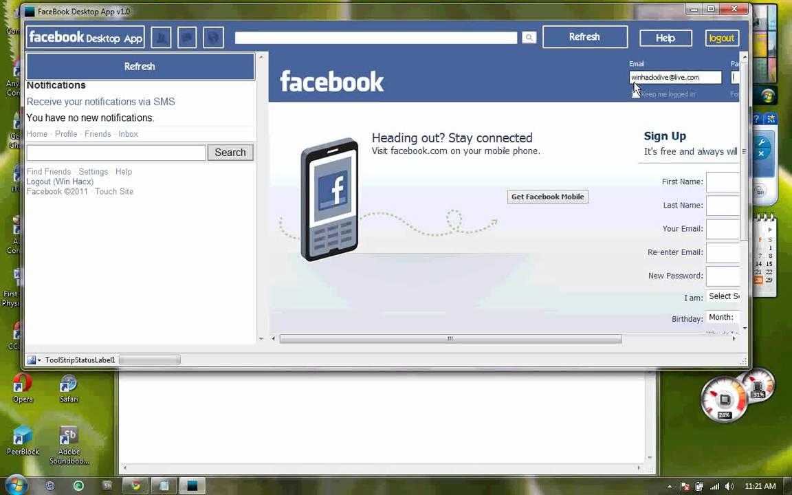 1152x720 Facebook Desktop App Windows