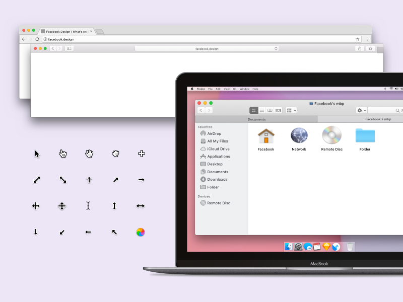 800x600 Facebook Desktop Kit Sketch Freebie