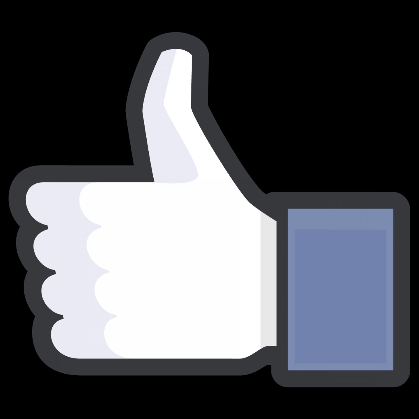 1440x1440 Facebook Thumbs Up Icon Black Outline Hoodamathrun