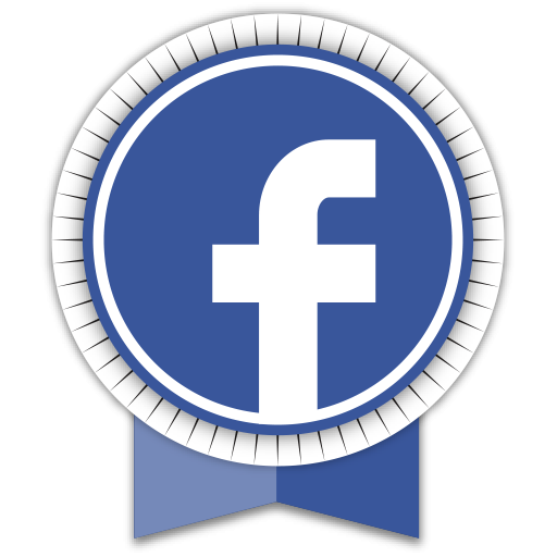 512x512 Social, Medias, Round, Ribbons, Facebook Icon Free Of Round Ribbon