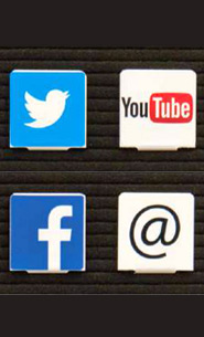 185x305 Social Media Letter Board Letter Set