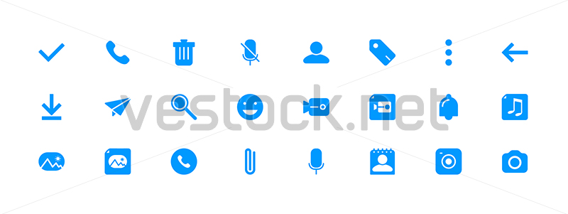 800x301 Facebook Icon Set Vector Illustration Phone And Photo, Camera