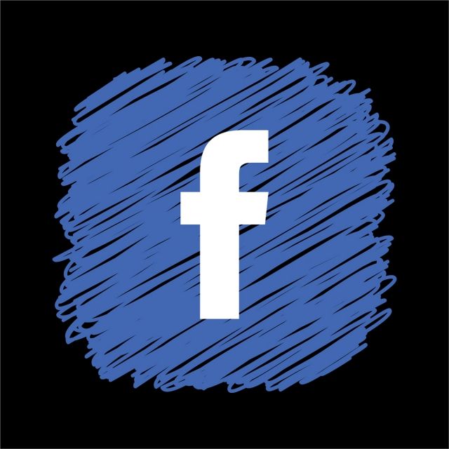 640x640 Facebook Scribble Square Icon Fb Logo, Facebook Icon, Facebook