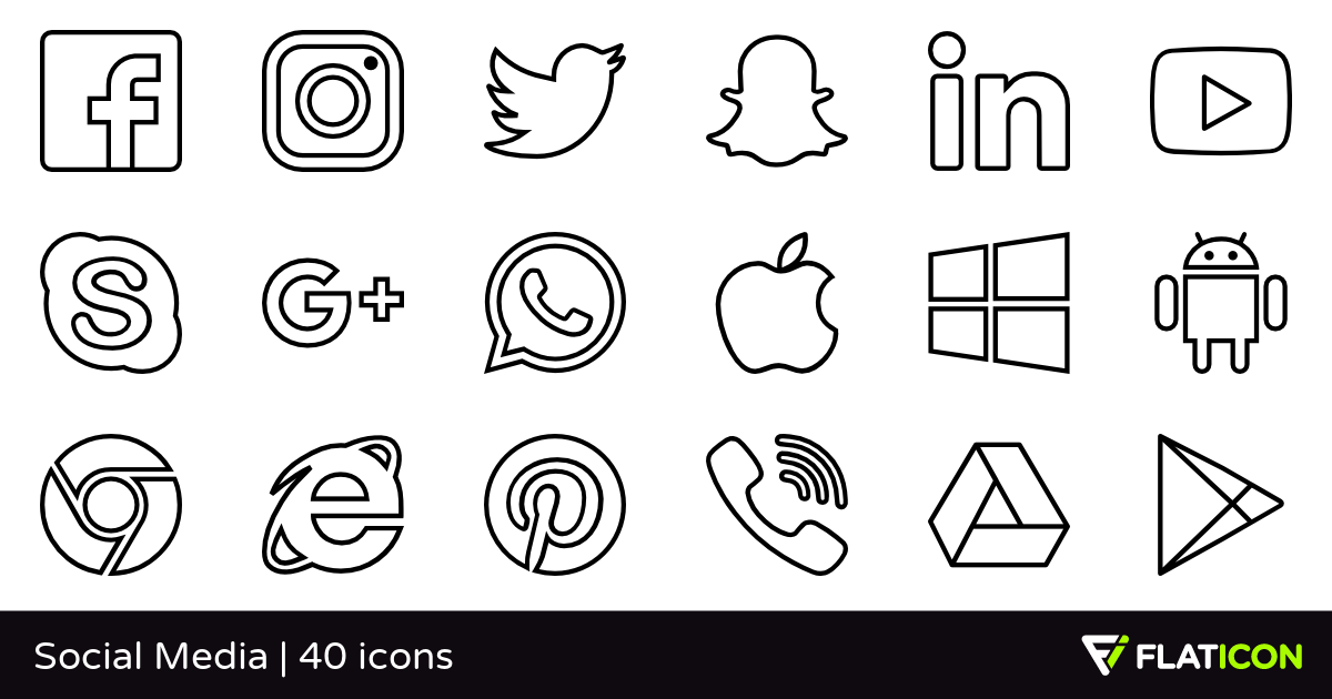 1200x630 Social Media Free Icons