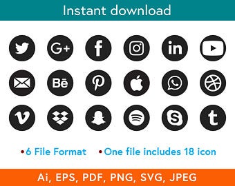 340x270 Social Media Icons Etsy