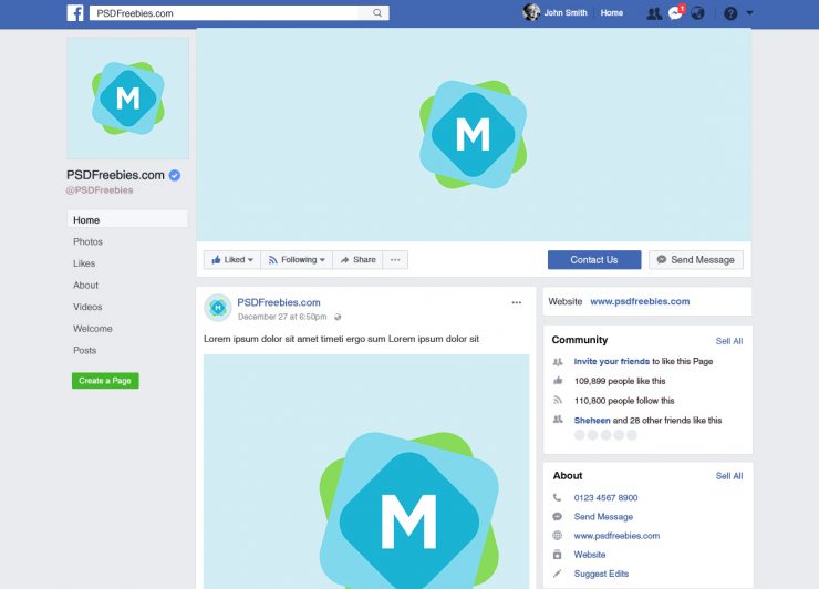 Facebook Icon Template