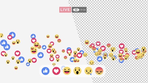 480x270 Facebook Live Interface Screen After Effects