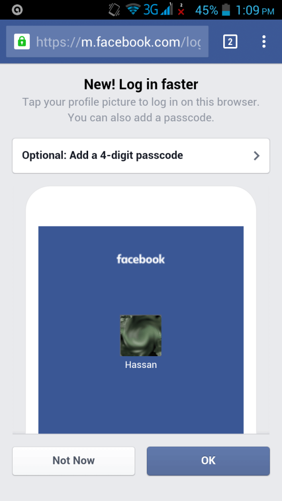 576x1024 How To Enable Digit Passcode Login On Facebook Mobile
