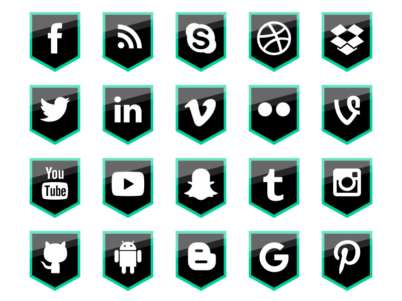 800x600 Free Social Media Shield Flat Icon Download