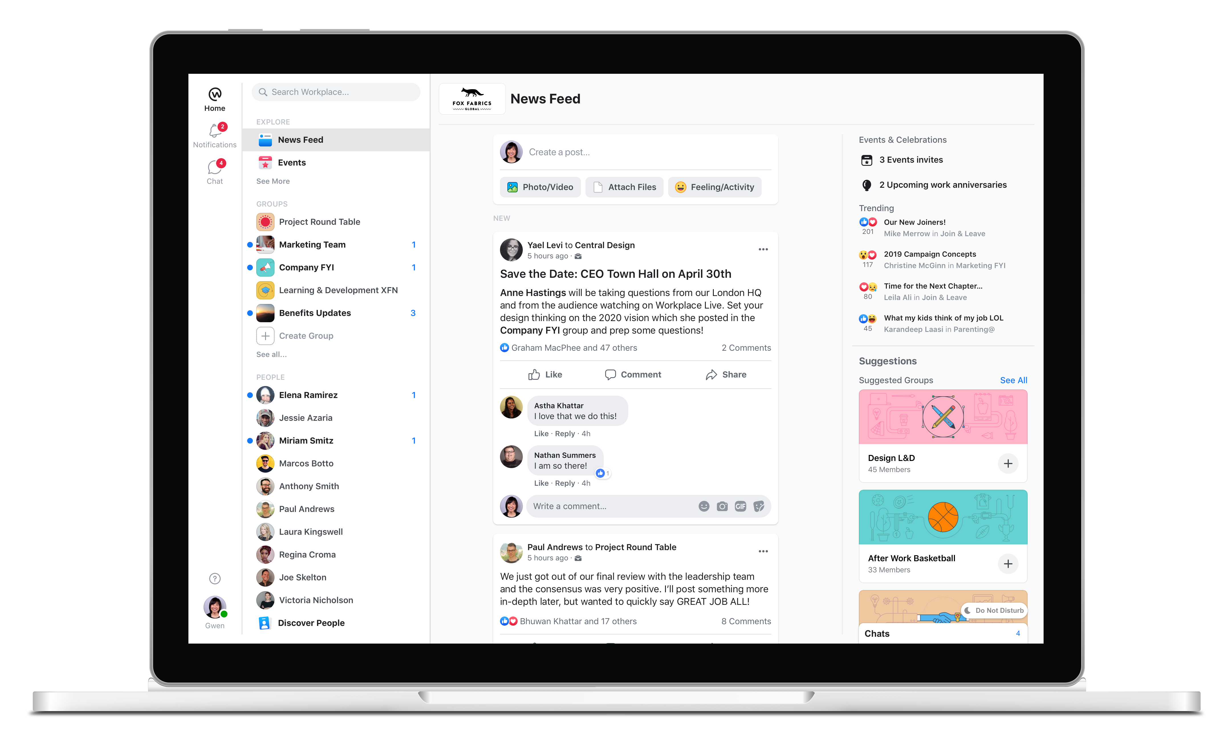 4322x2608 Workplace, Facebook's Enterprise Edition, Gets A Reboot To Boost
