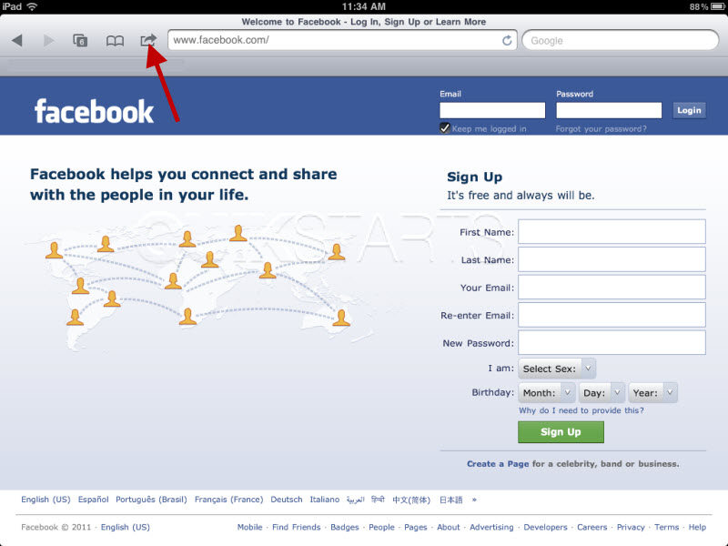 desktop fb login