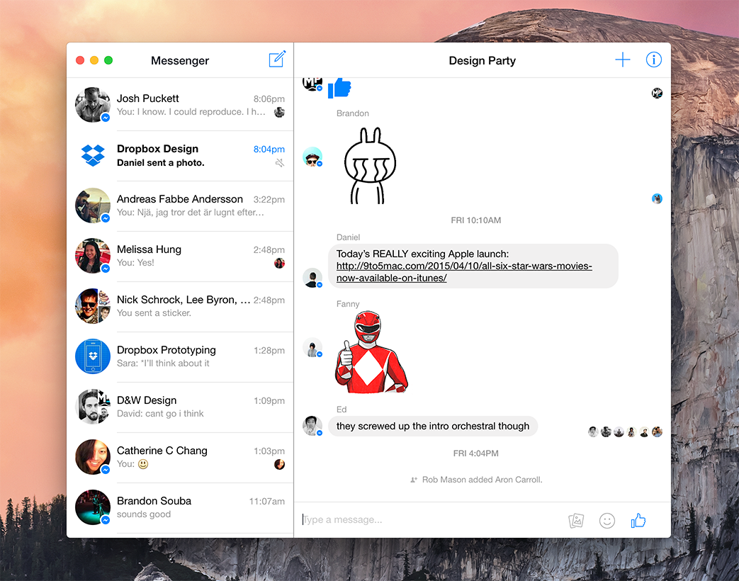 1043x820 Messenger For Mac