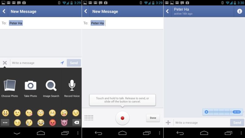 why i can t forward voice message on messenger